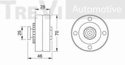 TREVI AUTOMOTIVE ta1023 -  Натяжной ролик, поликлиновой  ремень